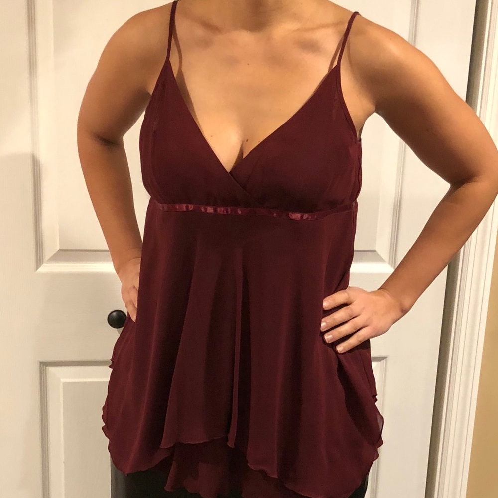 Burgundy camisole top